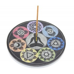 Obsidian Taşı 7 Çakra ( Chakra ) Tasarımı Tütsülük