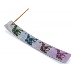 Obsidian Taşı Fil Tasarımlı Kayık Tütsülük