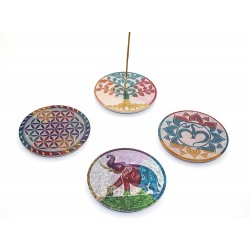 Obsidian Taşı Yuvarlak Tütsülük