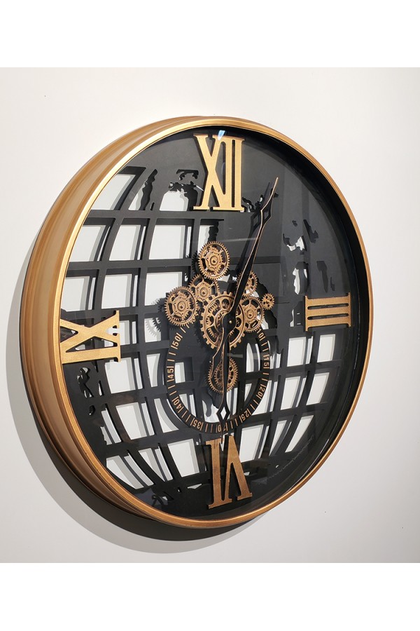Özel Tasarım Metal Çarklı Duvar Saati