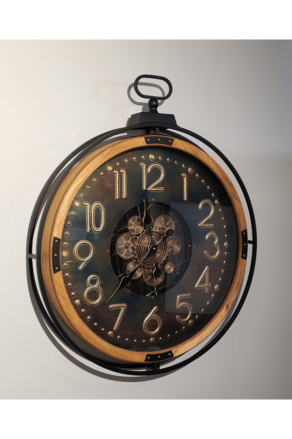 Özel Tasarım Metal Çarklı Duvar Saati