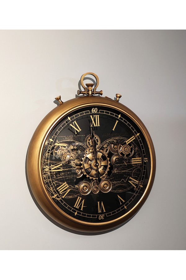 Özel Tasarım Metal Çarklı Duvar Saati