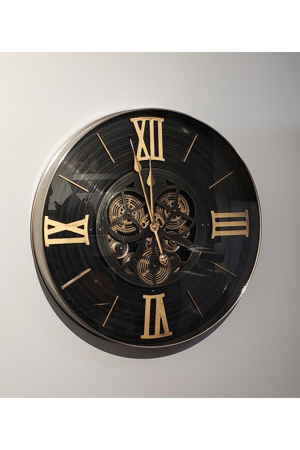 Özel Tasarım Metal Çarklı Duvar Saati