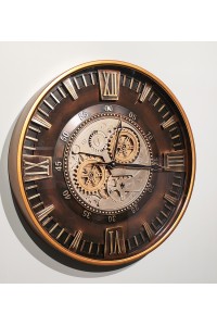 Özel Tasarım Metal Çarklı Duvar Saati