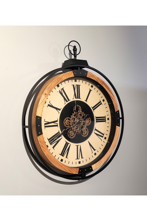 Özel Tasarım Metal Çarklı Duvar Saati