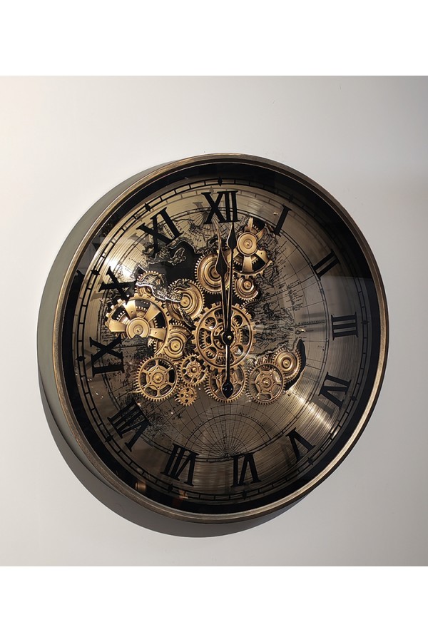 Özel Tasarım Metal Çarklı Duvar Saati