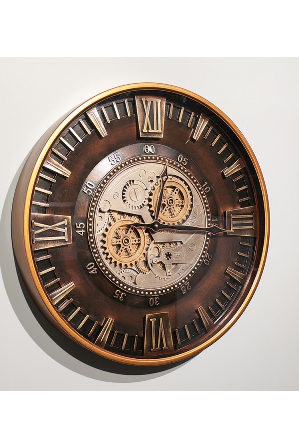 Özel Tasarım Metal Çarklı Duvar Saati