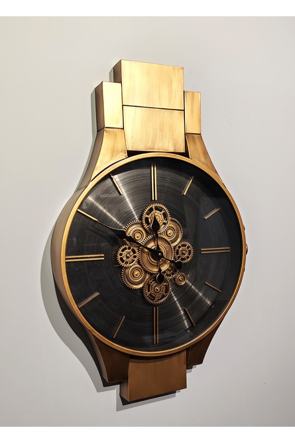 Özel Tasarım Metal Çarklı Duvar Saati