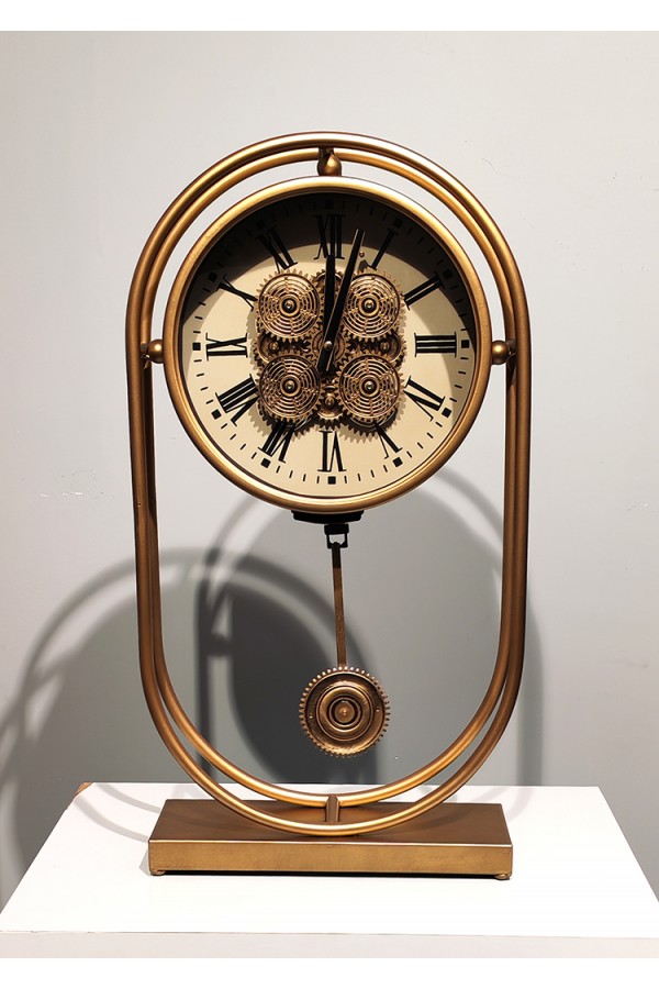 Özel Tasarım Metal  Çarklı Masa Saati