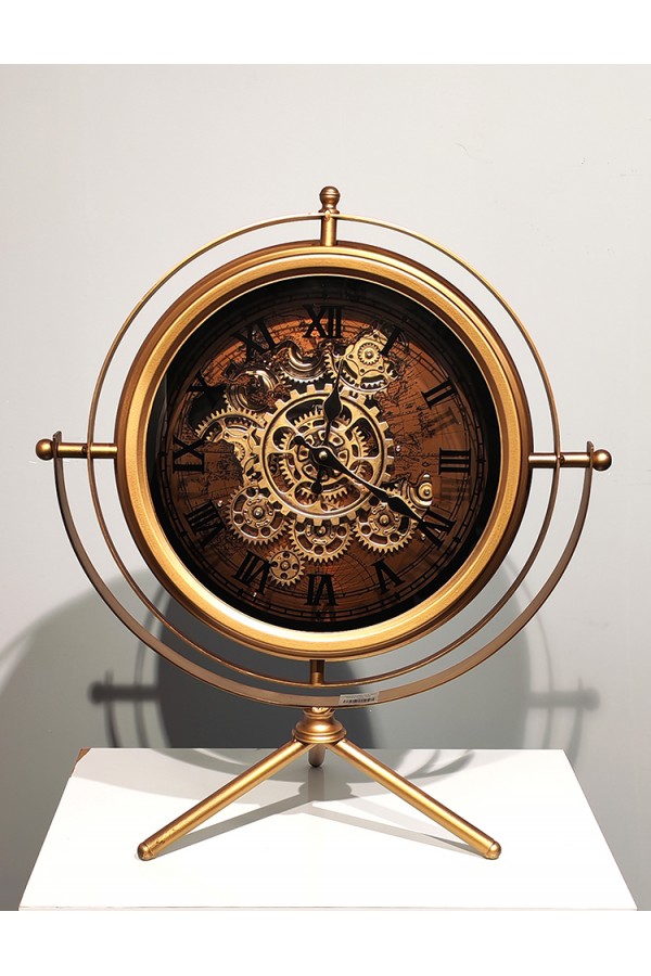 Özel Tasarım Metal  Çarklı Masa Saati