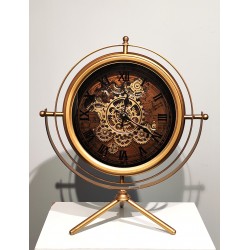 Özel Tasarım Metal Çarklı Masa Saati Özel Tasarım Metal Çarklı Masa Saati