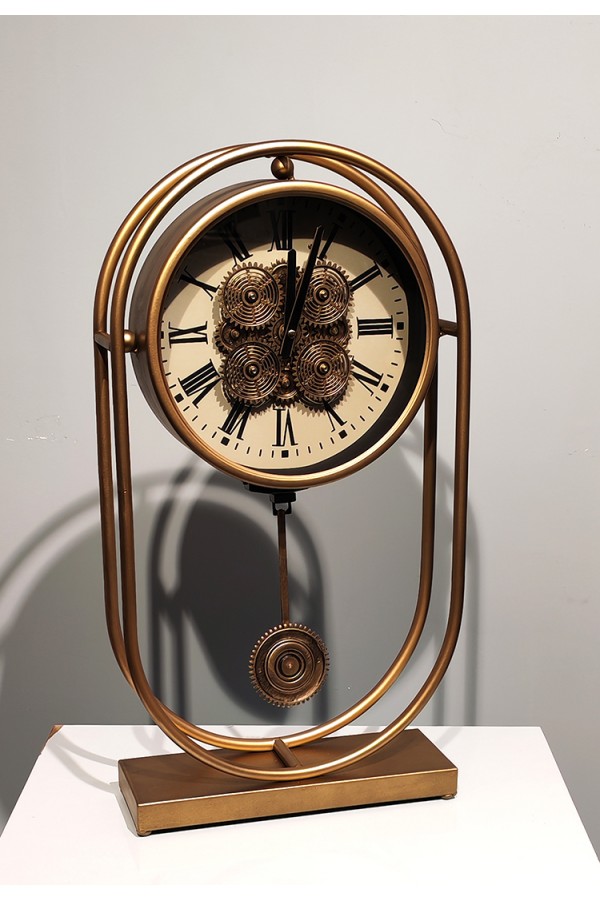 Özel Tasarım Metal  Çarklı Masa Saati