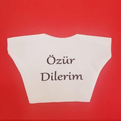 Özür Dilerim Yazılı Peluş Oyuncak Tişörtü Özür Dilerim Yazılı Peluş Oyuncak Tişörtü