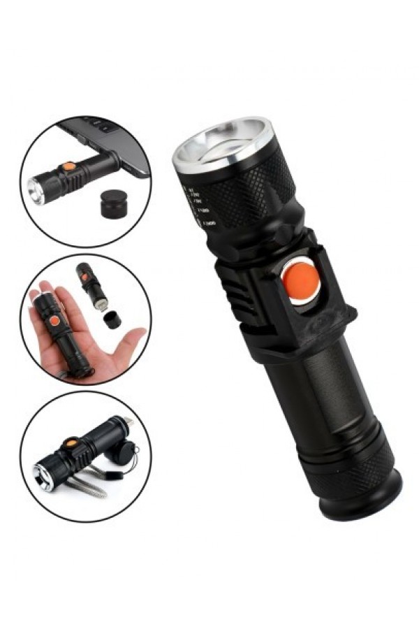 P50 LED ŞARJLI MIKNATISLI USB EL FENERİ P50 LED ŞARJLI MIKNATISLI USB EL FENERİ