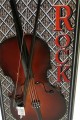 Pano Keman Dikey Vintage Müzik Temalı Dekoratif Ev Ofis Hediyelik