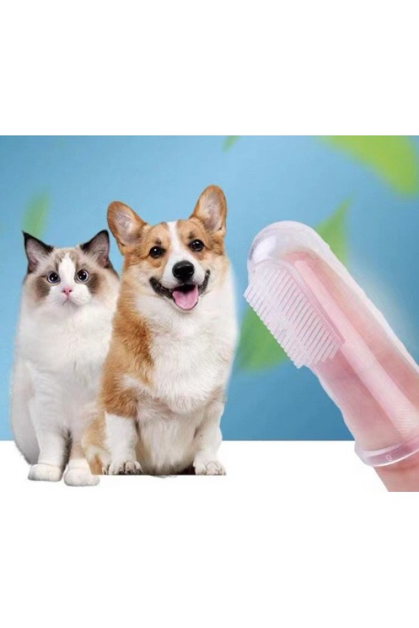 Evcil Hayvan Kedi Köpek Parmağa Takılan Diş Kaşıma Fırçası