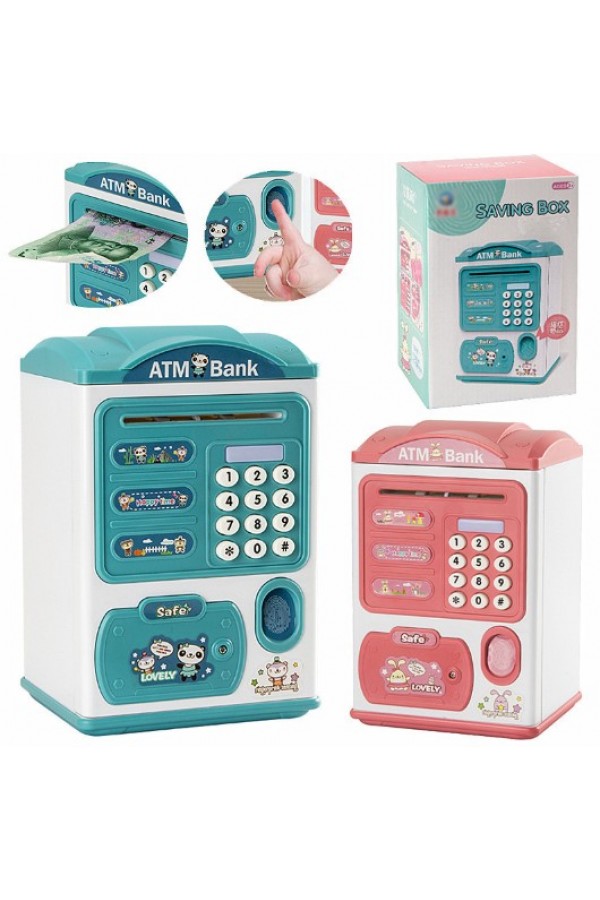 Parmak İzi Görünümlü Elektronik Şifreli Otomatik Kağıt Para Alan ATM Kumbara