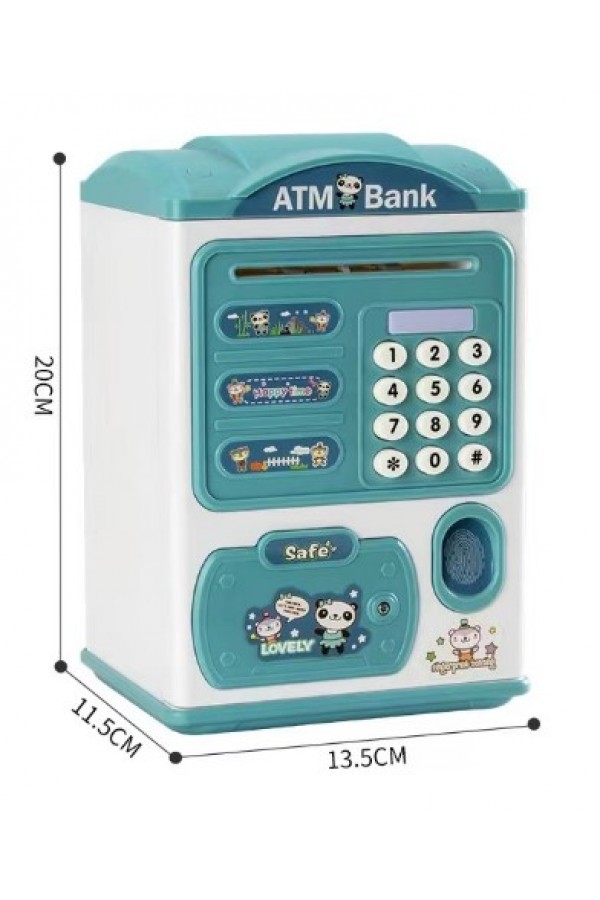 Parmak İzi Görünümlü Elektronik Şifreli Otomatik Kağıt Para Alan ATM Kumbara