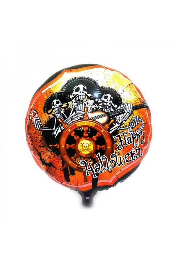 Parti Kuru Kafalı Korsanlar Halloween Şekilli Folyo Balon 45 cm