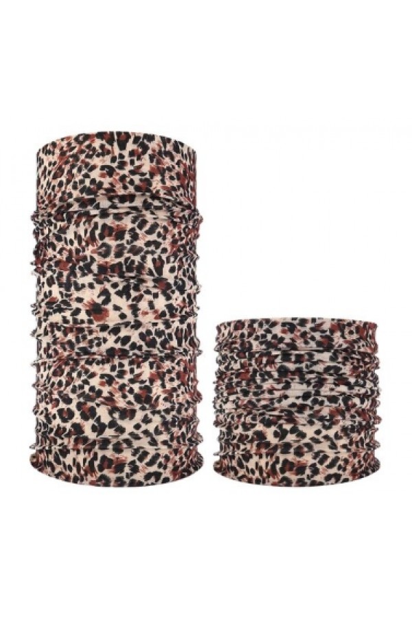 Parti Malzemesi Koyu Renk Leopar Baf Bandana Maske