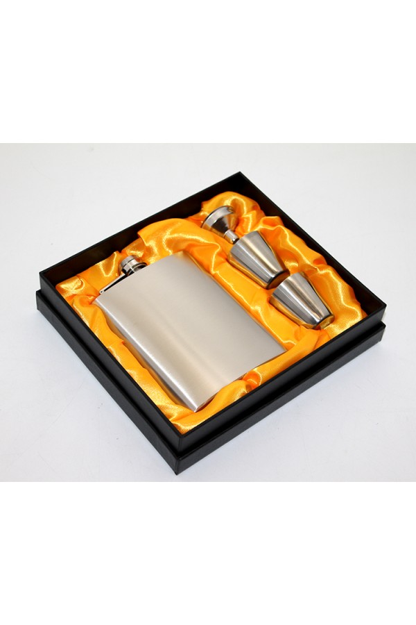 Paslanmaz Çelik 2 Shot Bardaklı Matara Seti