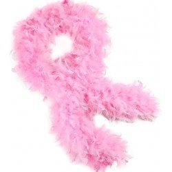 Pembe Renk Kabarık Kalın Otriş Boa Tüy 6 cm Genişlik 180-200 cm Uzunluk