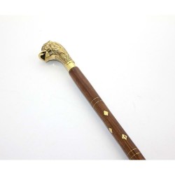 Pirinç Aslan Büstü Baston Pirinç Aslan Büstü Baston