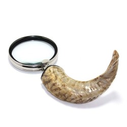 Pirinç Boynuz Saplı Büyüteç Pirinç Boynuz Saplı Büyüteç