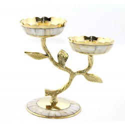 Pirinç Sedefli 2'Li Şamdan Pirinç Sedefli 2'Li Şamdan