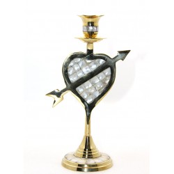 Pirinç Sedefli Tekli Şamdan Pirinç Sedefli Tekli Şamdan