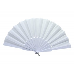 Plastik Kumaş Yelpaze 12'li BEYAZ