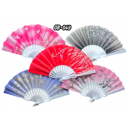 Plastik Kumaş Yelpaze 12'li Karışık OB-049