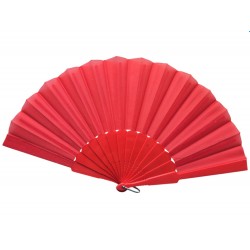 Plastik Kumaş Yelpaze 12'li KIRMIZI
