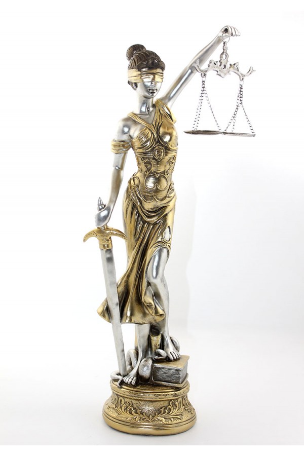 Polyester Adalet Terazi Figürü