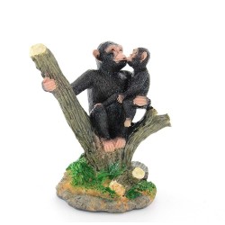 Polyester Dal Üstünde 2'Li Maymun Biblo Dekoratif Hediyelik Polyester Dal Üstünde 2'Li Maymun Biblo Dekoratif Hediyelik