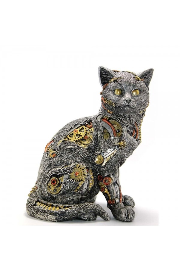 Polyester Kedi Figürü Biblo Dekoratif Hediyelik