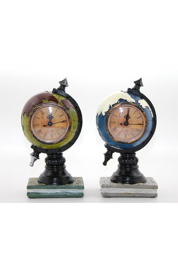 Polyester Saatli Dünya Küre