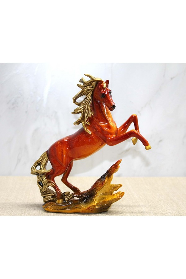 Polyester Şahlanmış At Figürü