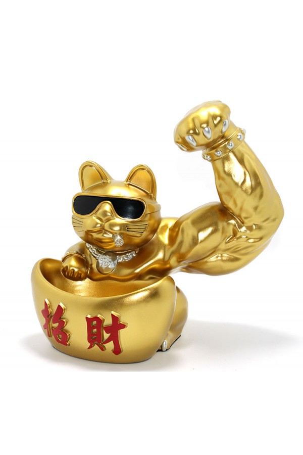 Polyester Şanslı Kedi Figürü