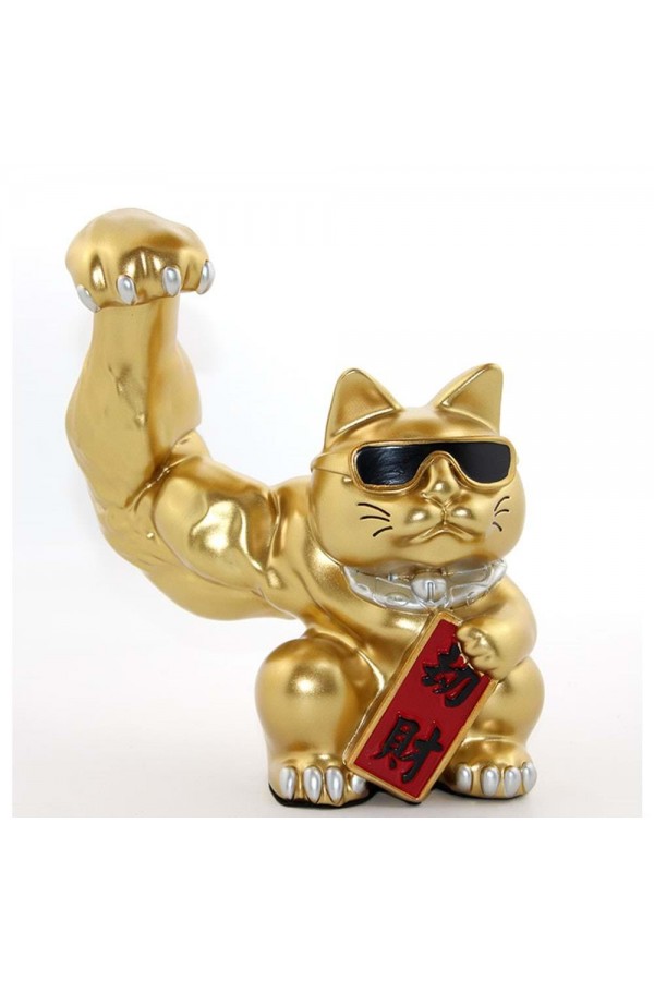 Polyester Şanslı Kedi Figürü Biblo