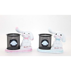 Polyester Tavşanlı Masa Üstü Kalemlik Dekoratif Hediyelik Polyester Tavşanlı Masa Üstü Kalemlik Dekoratif Hediyelik