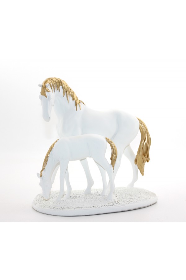 Polyester Yavrulu At Figürü