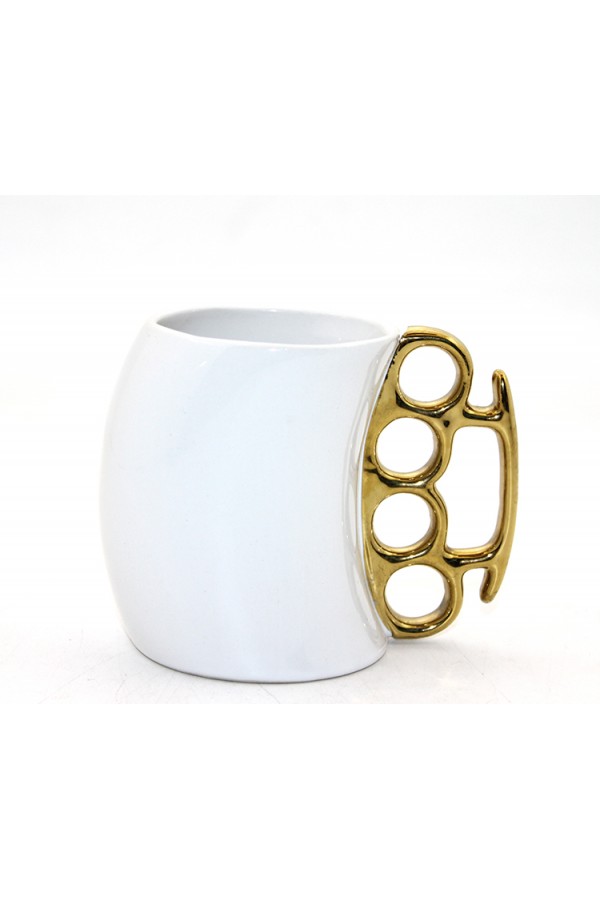 Porselen Muşta Tasarımlı Kupa Bardak