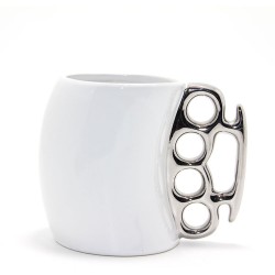 Porselen Muşta Tasarımlı Kupa Bardak