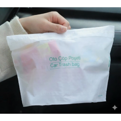 Pratik Su Geçirmez Oto Araba Çöp Poşeti Yapışkanlı 20 Adet