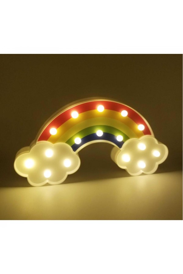 Rengarenk Gökkuşağı Bulut Led Işıklı Gece Lambası