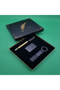 Roller Kalem Deri Anahtarlık Çakmak Seti Dekoratif Hediyelik