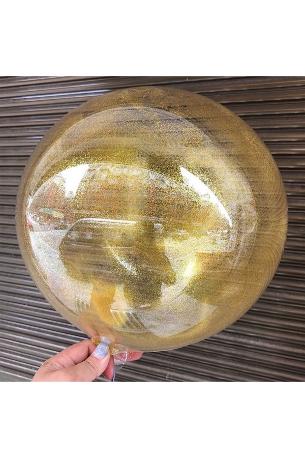 Parti Malzemeleri Rose Gold Renk Simli Yuvarlak Şeffaf Balon 24 İnç