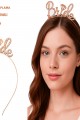 Rose Gold Renkli Taşlı “Bride” Gelin Tacı – El Yazısı Yazı Tipiyle