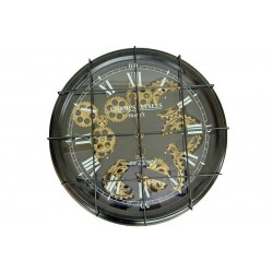 Saat Çarklı Izgaralı Duvar Saati Dekoratif Ev Ofis Hediyelik